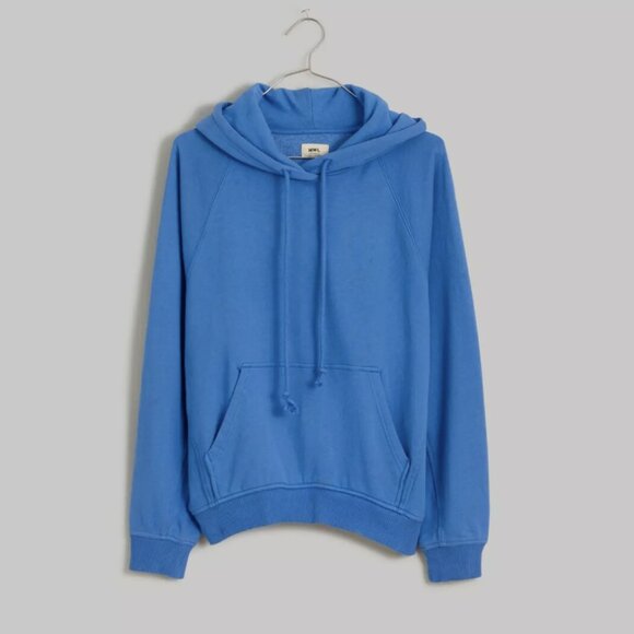 Madewell Bluestone Terry Relaxed Raglan-Sleeve Hooded Sweatshirt - Picture 5 of 5